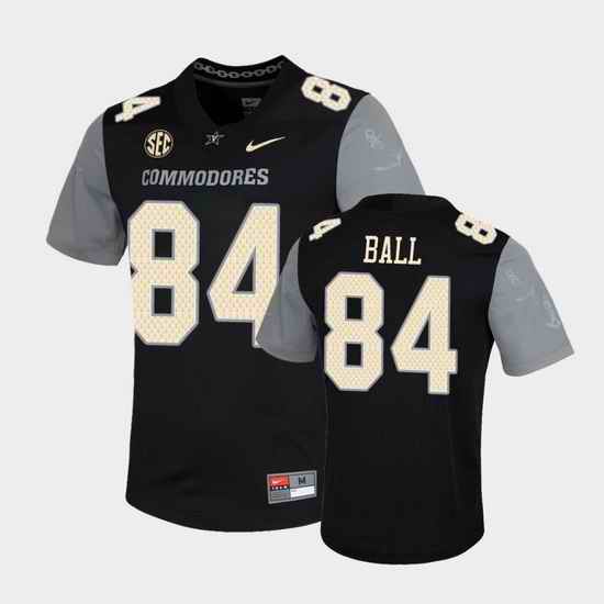 Men Vanderbilt Commodores Justin Ball Untouchable Black Game Jersey